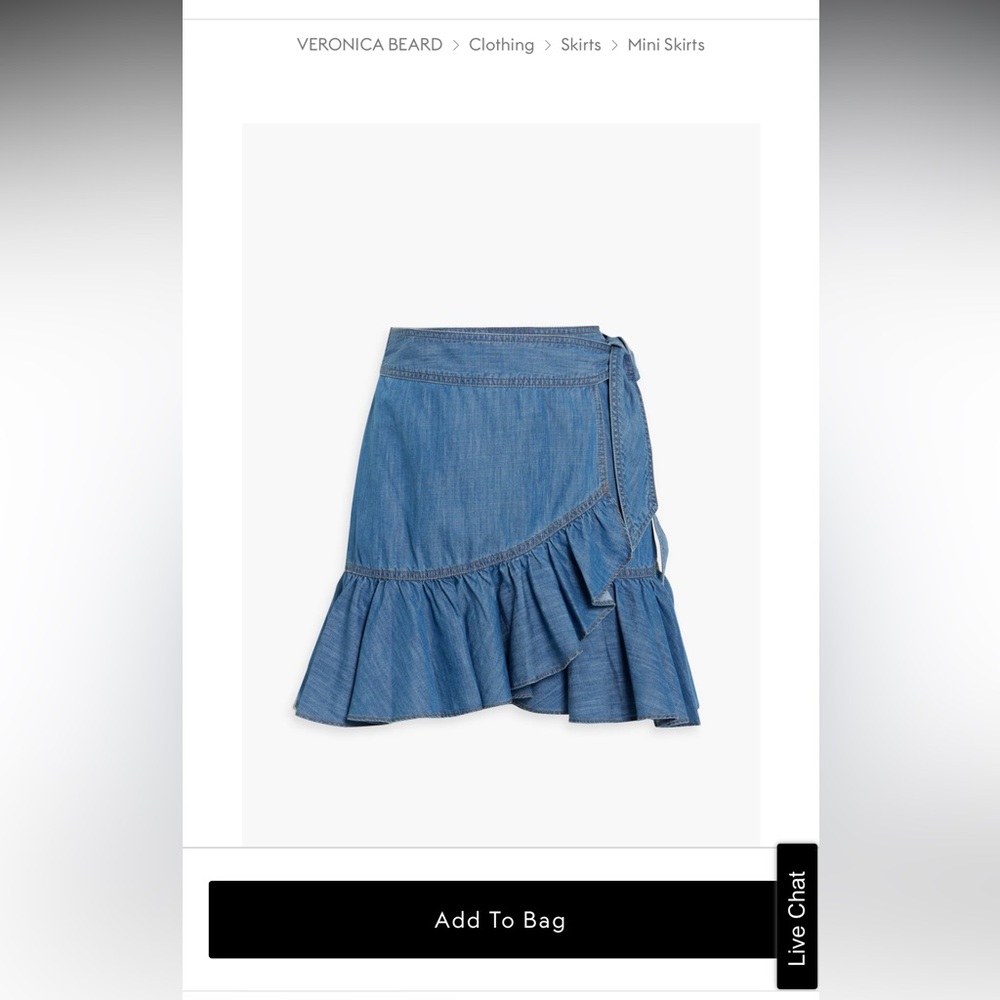 Veronica Beard Memphis Blue Denim Skirt size 4